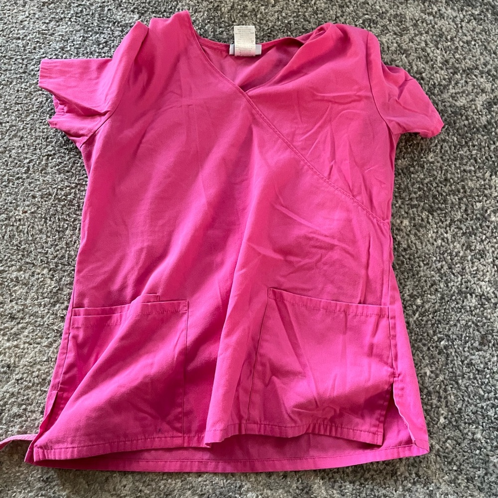 Pink scrub top